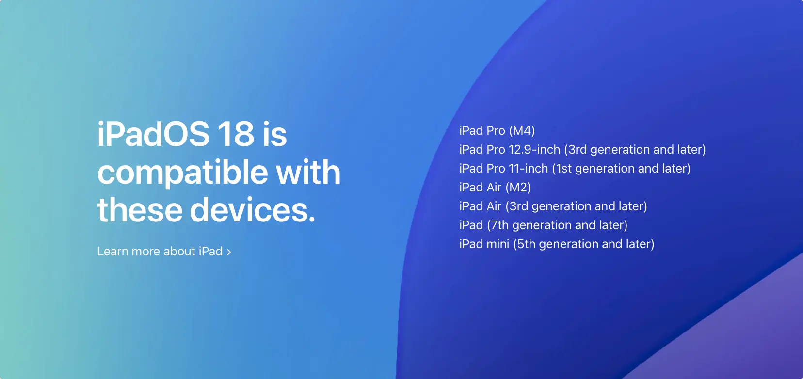 iPadOS 18 支援機型 支援清單 支援機種