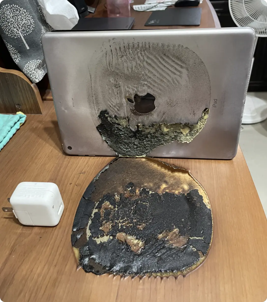 iPad 燒焦 充電 安全