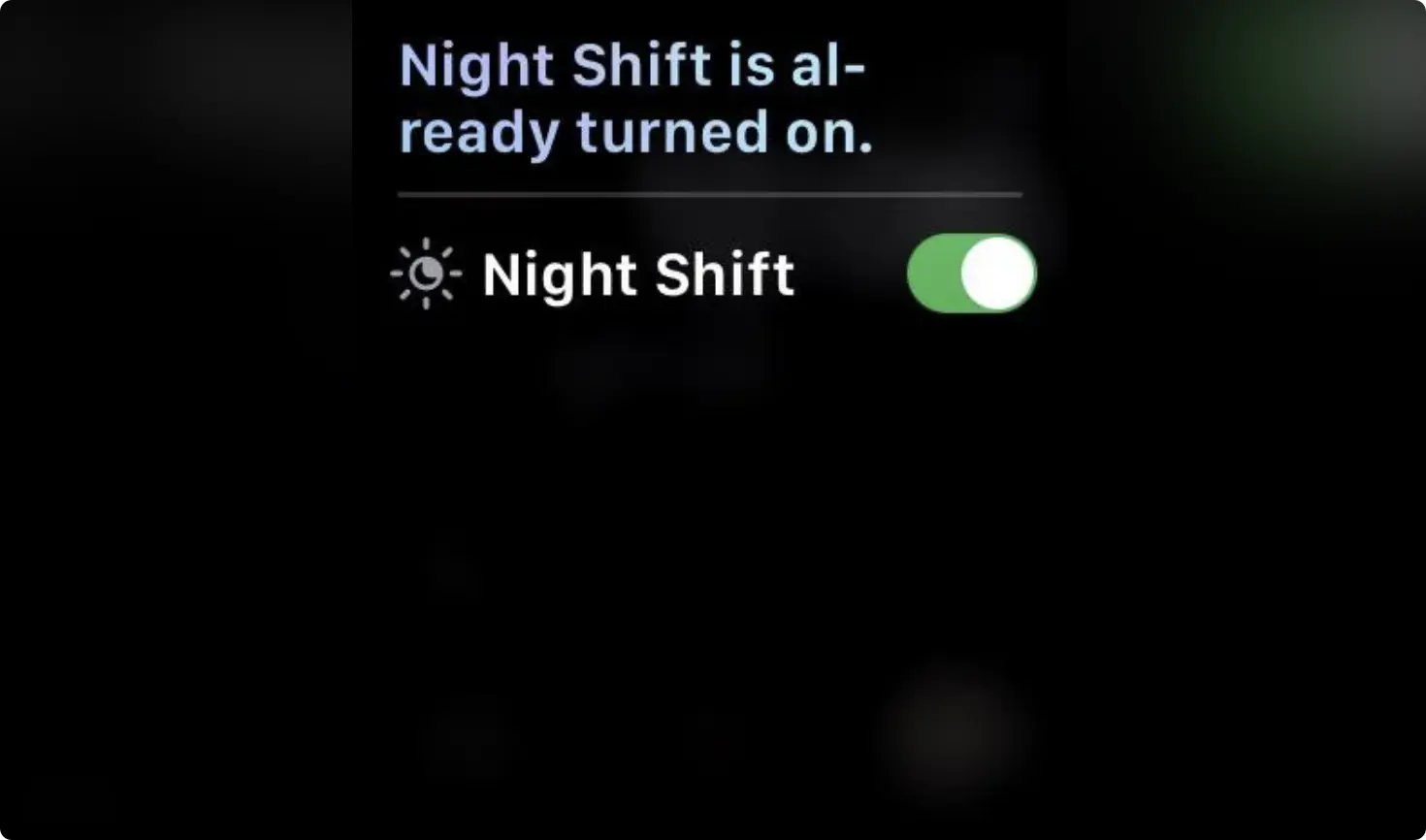Apple Watch Night Shift 夜覽模式