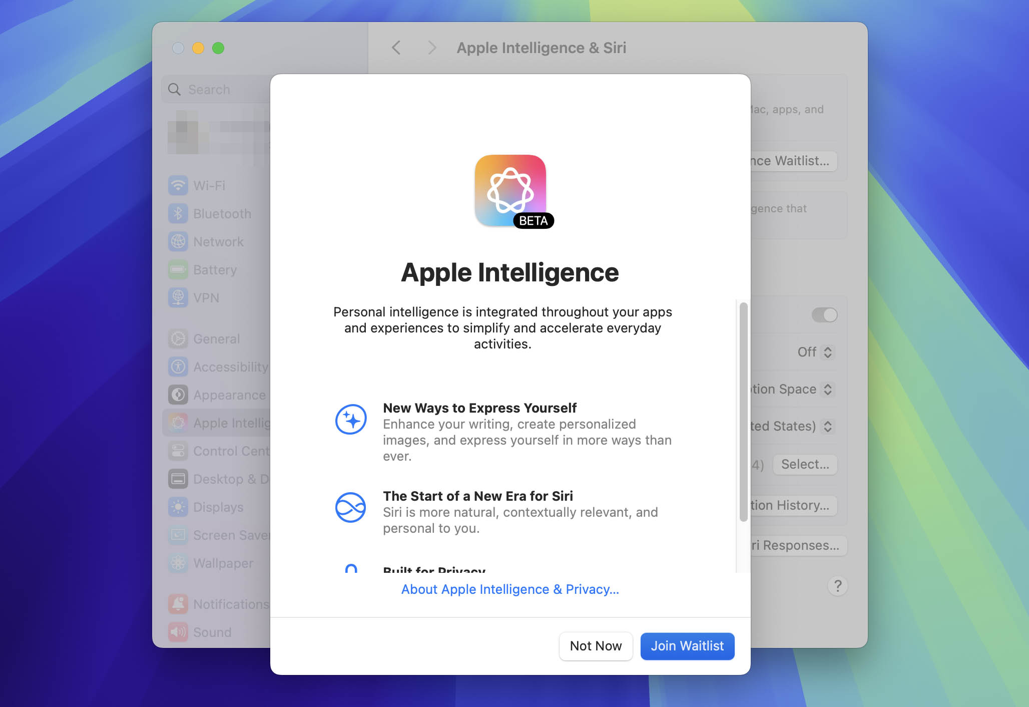 iOS 18.1 Beta macOS 15.1 iPadOS 18.1 Beta Apple Intelligence 更新