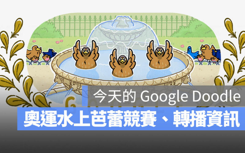 水上芭蕾 奧運 Google Doodle