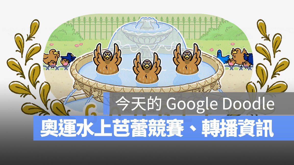 水上芭蕾 奧運 Google Doodle