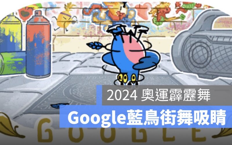 Google Doodle 霹靂舞項目：藍鳥用可愛的身軀，跳出帥氣的地板動作，吸引粉絲目光。