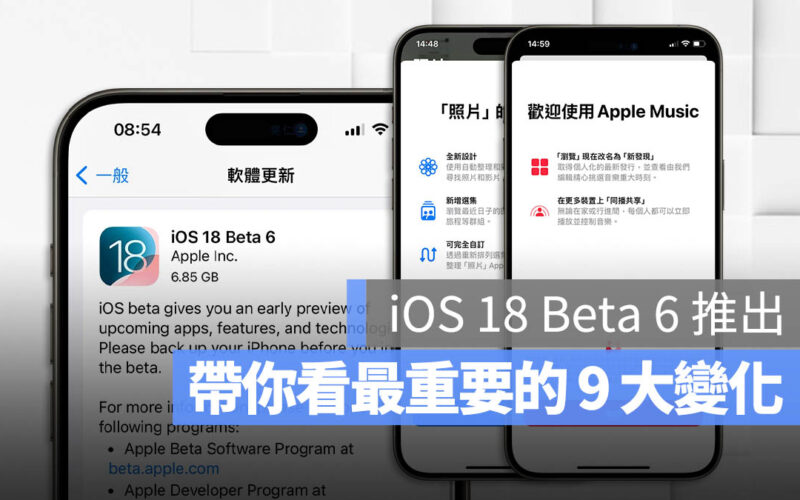 iOS 18 Beta 6 更新內容 總整理