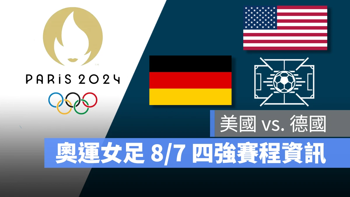 奧運 2024 巴黎奧運 巴黎奧運 足球 奧運足球 賽程 直播 男足 女足 4 強賽 準決賽 美國 德國
