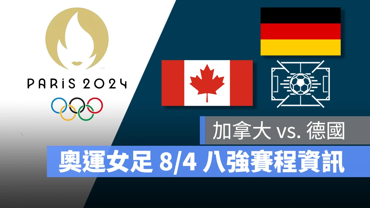 奧運 2024 巴黎奧運 巴黎奧運 足球 奧運足球 賽程 直播 男足 女足 8 強賽 加拿大 德國