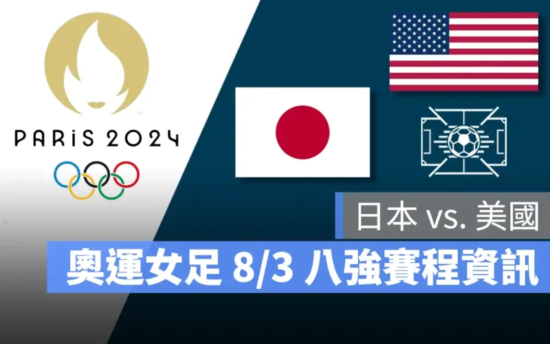 奧運 2024 巴黎奧運 巴黎奧運 足球 奧運足球 賽程 直播 男足 女足 8 強賽 日本 美國