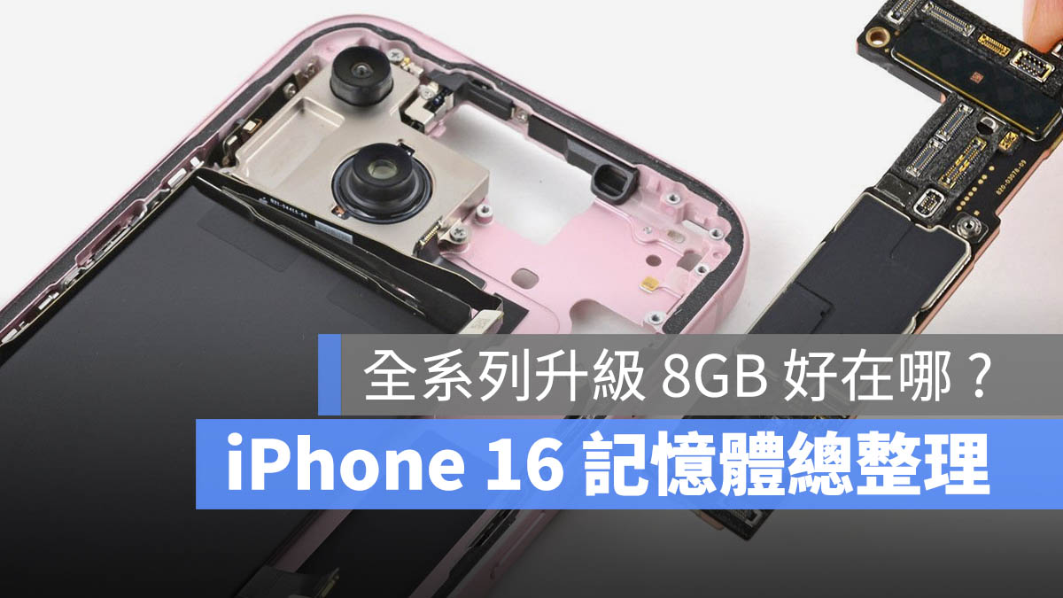 iPhone 16 記憶體大小 RAM Apple Intelligence