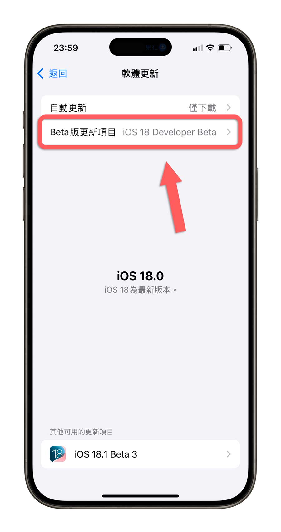 iOS 18 Beta 移除 轉正式版 更新 升級