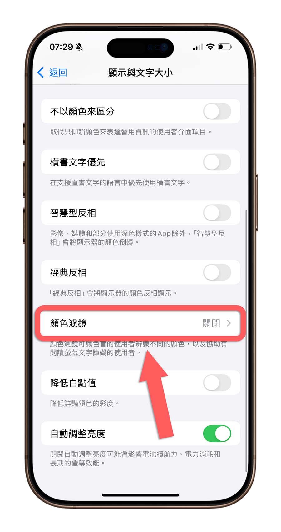 iPhone 顏色濾鏡 畫面顯示 灰階 輔助使用 彩度