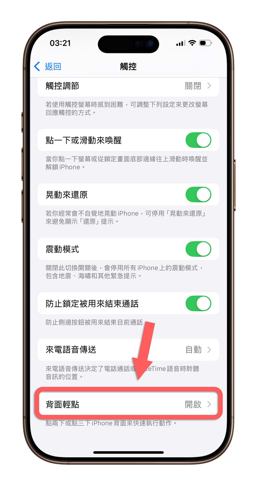 iPhone 輔助使用 顏色濾鏡 觸控 背面輕點