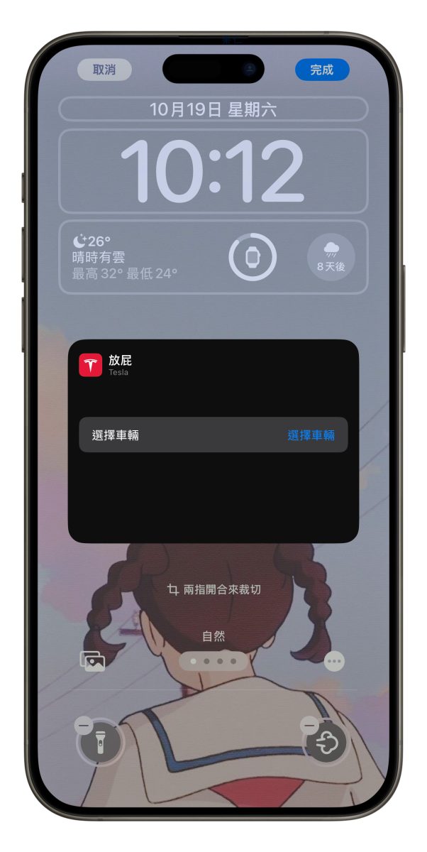 特斯拉 Tesla 特斯拉 App iOS iPhone iOS 18 控制中心 鎖定畫面