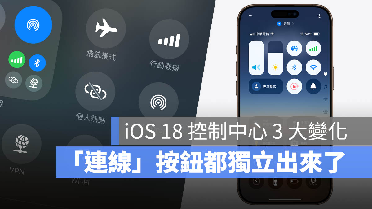 iOS 18.1 控制中心