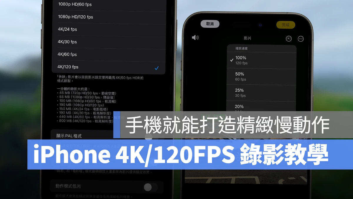 iOS iPhone iPhone 16 Pro 4K/120FPS 錄影