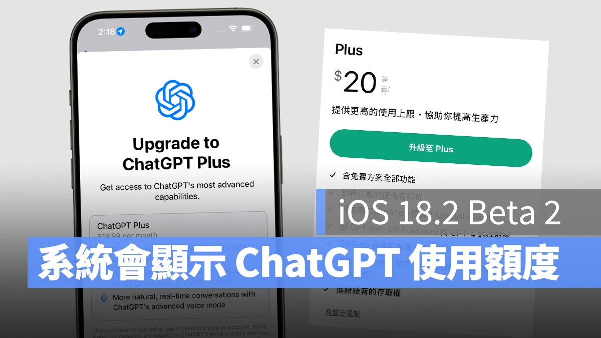 iOS iPhone iOS 18.2 iOS 18.2 Beta 2 ChatGPT ChatGPT Plus OpenAI