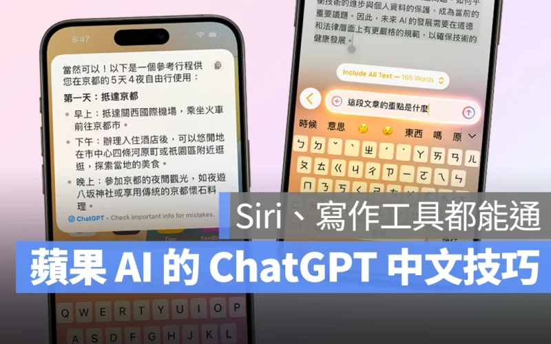 iOS iPhone iOS 18.2 Apple Intelligence ChatGPT Siri 寫作工具