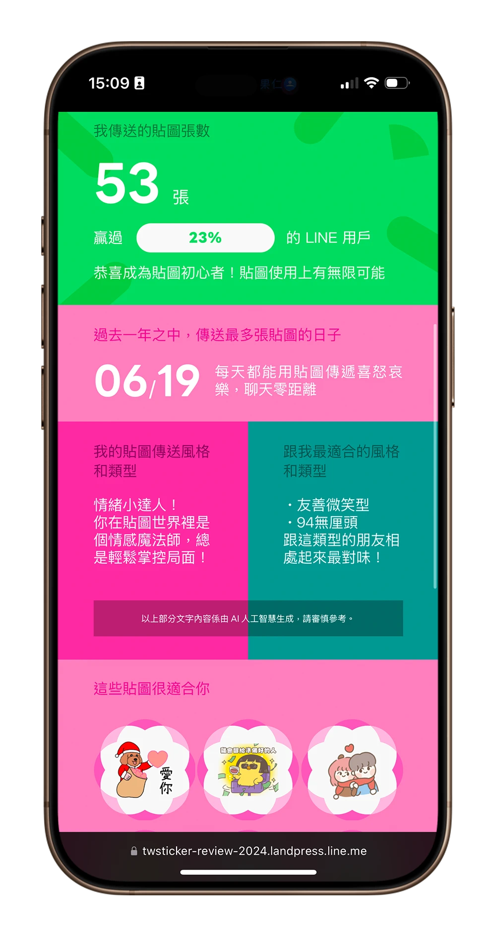 2024 LINE 貼圖回顧