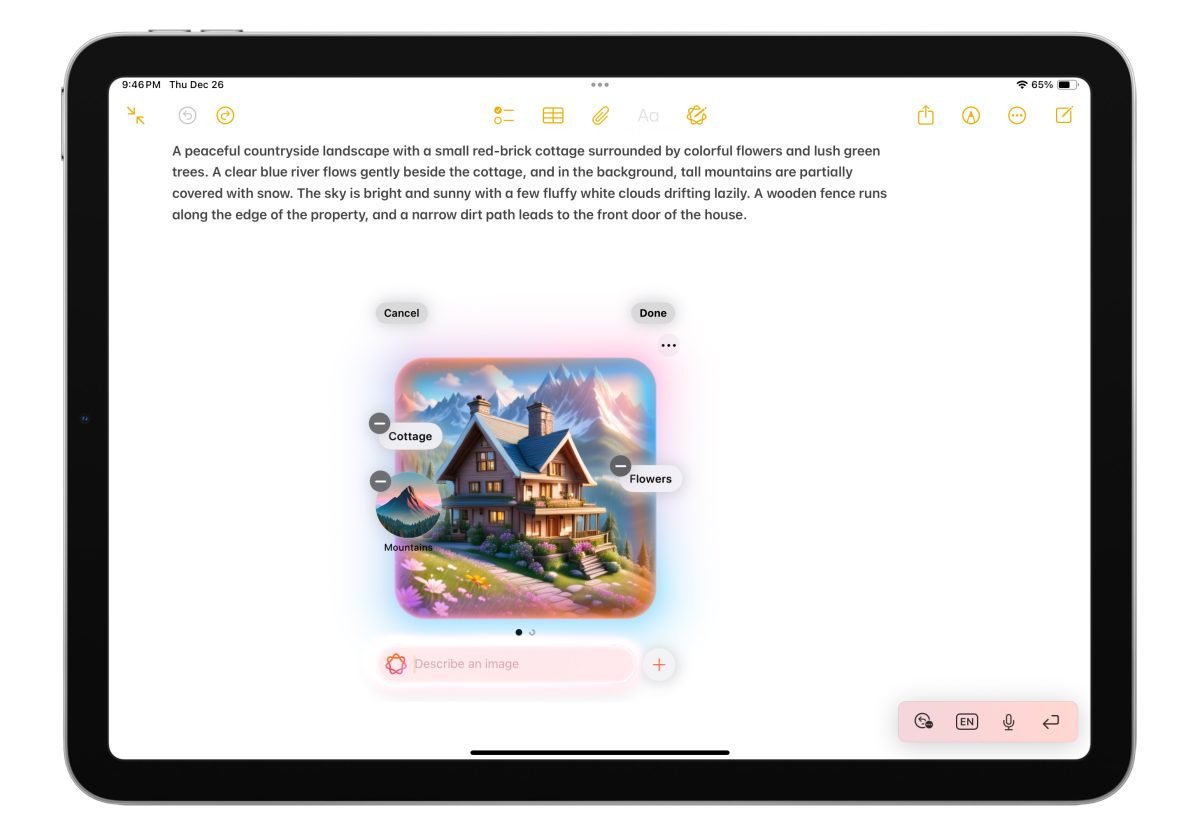 iOS 18.2 iPadOS 18.2 Apple Intelligence Image Wand 影像樂園  Image Wand 影像樂園