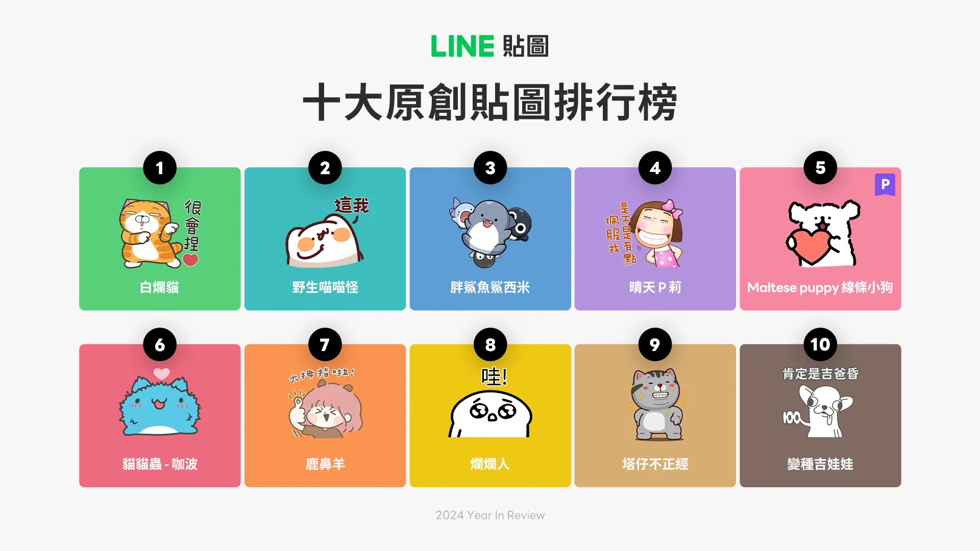 LINE 貼圖回顧 2024