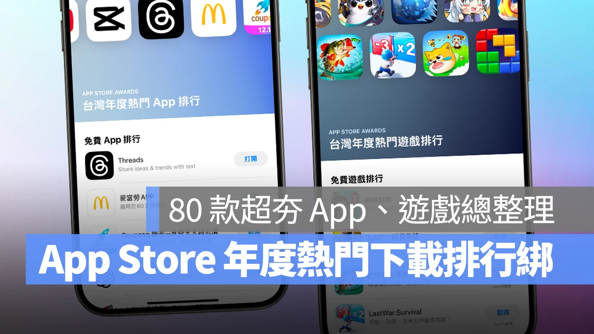 iPhone iOS App Store App Store 年度下載排行 App Store 台灣年度下載排行